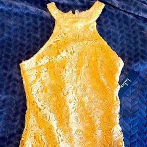 Lulus XS yellow cocktail dress